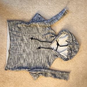 PINK XS Grey white and black crop top sweatshirt